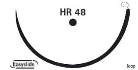 MonoPlus - Suture Loop with Needle Absorbable Uncoated Violet Suture Monofilament Polydioxanone Size 0 150 cm Suture 1-Needle 48 mm Length 1/2 Circle Round Bodied Needle with Taper Point - B0024090