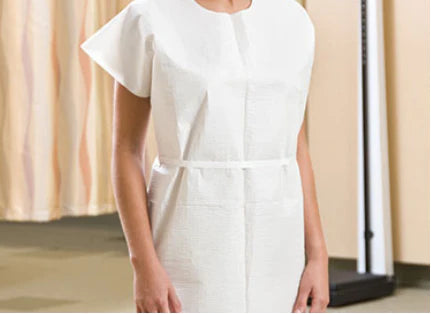 Graham Medical Products - Patient Exam Gown One Size Fits Most White Disposable - 44506