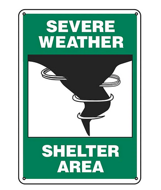 Directory Sign Severe Weather Shelter Area