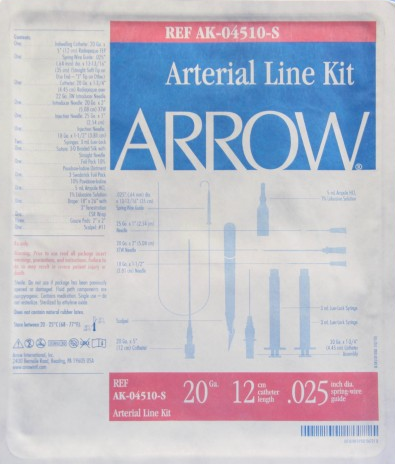 Arrow International CATHETER KIT, ARTERIAL 12CM 5"(5/CS) - AK-04510-S