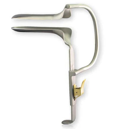 Gynex - Vaginal Speculum Sullivan-Pederson NonSterile Surgical Grade Stainless Steel Long Double Blade Duckbill Side Open Reusable Without Light Source Capability - S022