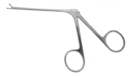 BR Surgical - Ear Forceps Hartmann-Hoffmann 3-3/8 Inch Length Surgical Grade Stainless Steel NonSterile NonLocking Finger Ring Handle 2.0 mm Round Cups - BR44-27508