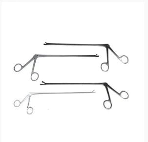 Medgyn Products - Biopsy Forceps Tischler Office Grade Stainless Steel NonLocking Finger Ring Handle Angled Up 45° - 029701-D