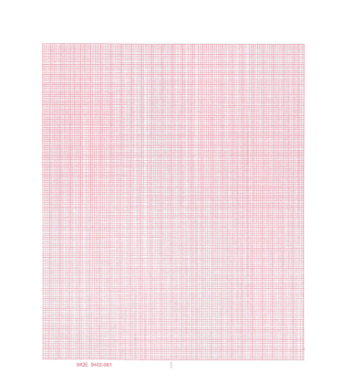 Graphic Controls Industrial Marquette ECG / EEG Recording Paper 8-1/2 Inch X 139 Foot Red Grid - 7G32016997