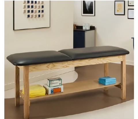 Clinton Industries ETA Classic Series H-Brace Treatment Table with Shelf Fixed Height 400 Lbs. - 1020-30-DTANNAT