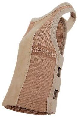 Fabrication Enterprises Wrist Brace Sroufe Cotton / Elastic Left Hand Beige Small - 24-4551L