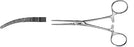 Aesculap - Hemostatic Forceps Pean 5-1/2 Inch Length Surgical Grade Stainless Steel NonSterile Ratchet Lock Finger Ring Handle Curved Serrated Jaws - BH425R