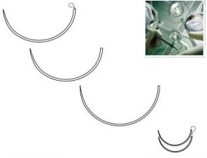 Covidien Maxon Suture with Needle Absorbable Uncoated Green Suture Monofilament Polyglyconate Size 5-0 18 Inch Suture 1-Needle 19 mm Length 3/8 Circle Conventional Cutting Needle - 8886660521