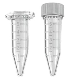 Eppendorf - Test Tube Conical Bottom Plain 19.1 X 66.1 mm 5 mL Without Color Coding Hinged Snap Cap Polypropylene Tube - 89429-306
