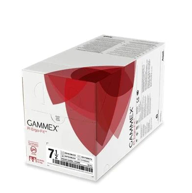 GAMMEX PI Ergo-Fit - Surgical Glove Size 5.5 Sterile Pair Polyisoprene Extended Cuff Length Textured Fingertips White Chemo Tested - 340064055