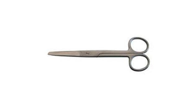 BR Surgical BR Surgical Operating Scissors 4-1/2 Inch Length Floor Grade Stainless Steel Finger Ring Handle Curved Blunt/Blunt - FG08-10311