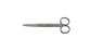 BR Surgical - Operating Scissors 4-1/2 Inch Length Floor Grade Stainless Steel Finger Ring Handle Curved Blunt Tip / Blunt Tip - FG08-10311