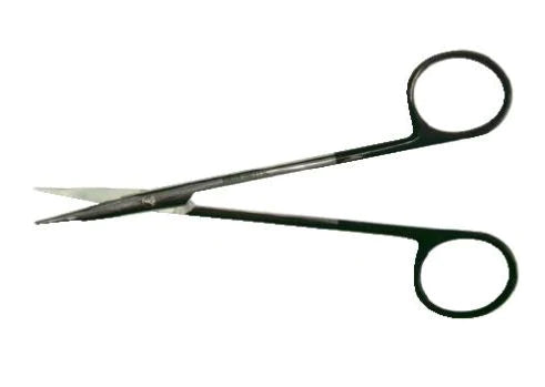 BR Surgical SuperCut - Tenotomy Scissors Stevens 4-1/2 Inch Length Surgical Grade Stainless Steel NonSterile Finger Ring Handle Curved Sharp Tip / Sharp Tip - BR08-36313SC