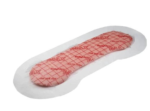PolyMem - Adhesive Dressing Polymem 5 - 3/10 X 11 Inch Polyurethane / Film Knee Pink / White Sterile - 0511