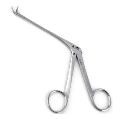 JEDMED - Nasal Forceps Weil-Blakesley 190 mm Stainless Steel NonSterile NonLocking Finger Ring Handle Angled Up 45° 3.5 mm Fenestrated Oval Jaws - 54-2984 0