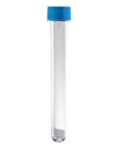 Falcon - Test Tube Round Bottom Plain 13 X 100 mm 8 mL Blue Screw Cap Polystyrene Tube - 352027
