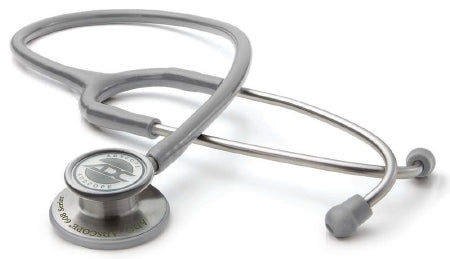 American Diagnostic Corp Adscope Clinician Stethoscope Gray 1-Tube 22 Inch Tube Double Sided Chestpiece - 608G