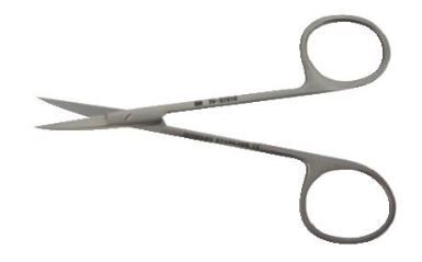 BR Surgical BR Surgical Cuticle Scissors 4 Inch Length Surgical Grade Stainless Steel NonSterile Finger Ring Handle Curved Sharp/Sharp - BR74-37910