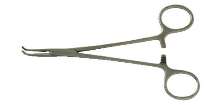 BR Surgical BR Surgical Dissecting Forceps Gemini 9 Inch Surgical Grade Stainless Steel NonSterile Ratchet Lock Finger Ring Handle Curved - BR12-43123