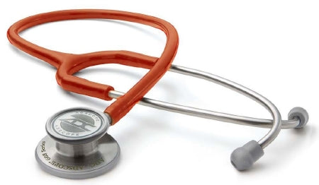 American Diagnostic Corp Adscope Clinician Stethoscope Orange 1-Tube 22 Inch Tube Double Sided Chestpiece - 608O
