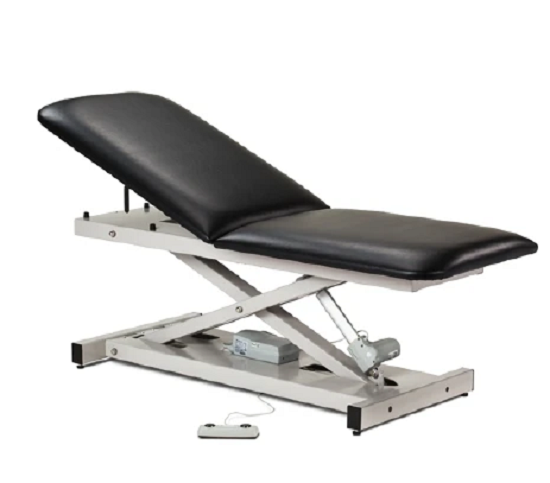 Clinton Industries Open Base Power Exam Table Power Foot Operated Height Adjustment 450 Lbs. - 80100-3BK
