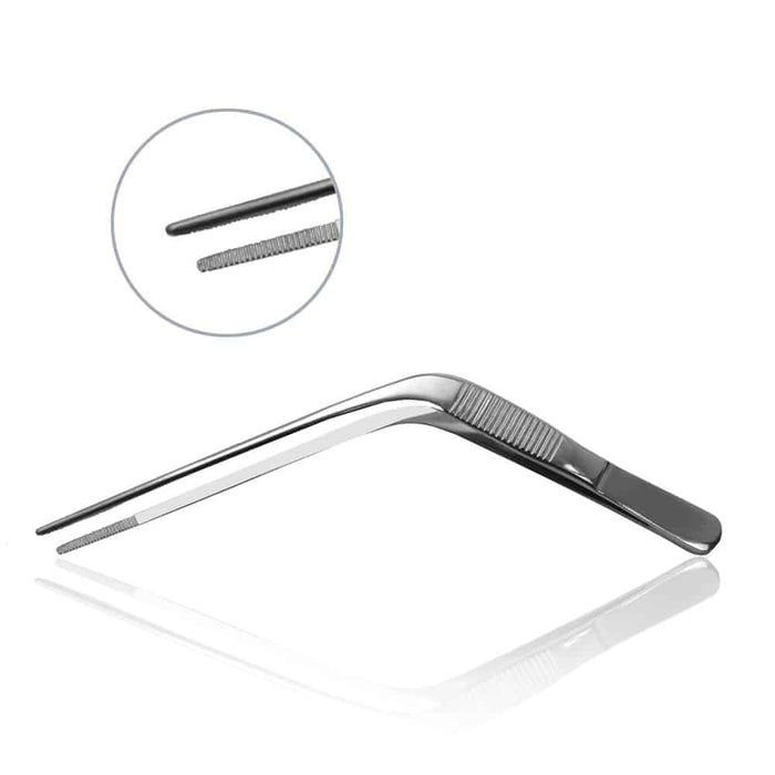 Mopec Forceps, Angle Tip, Serrated – AB040