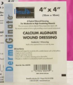 DermaRite Industries DermaGinate Calcium Alginate Dressing 4 X 4 Inch Square Calcium Alginate Sterile - 00270E