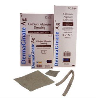 DermaGinate/ Ag - Silver Alginate Dressing 2 X 2 Inch Square Sterile - 00520E