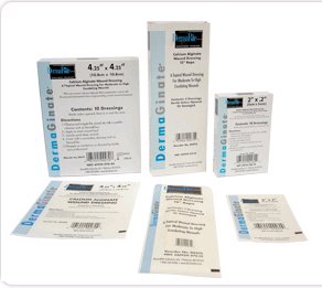 DermaGinate - Calcium Alginate Dressing 2 X 2 Inch Square Calcium Alginate Sterile - 00260E