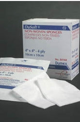 Derma Sciences Dusoft NonWoven Sponge Polyester / Rayon 4-Ply 3 X 3 Inch Square Sterile - 84133