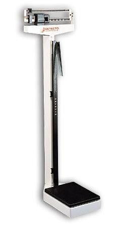 Detecto - Column Scale with Height Rod Balance Beam Display 180 kg Capacity White Analog - 2391