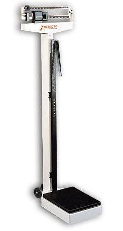 Detecto - Column Scale with Height Rod Balance Beam Display 400 lbs. Capacity White Analog - 338