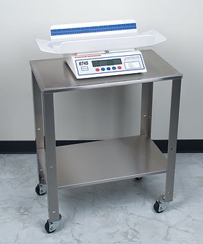 Detecto Scale Detecto Baby Scale Cart Stainless Steel 27.75 X 33.4 X 16.75 Inch 1 Shelf Silver - SPBT-1728