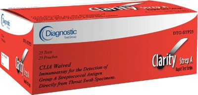 Clarity Diagnostics Clarity Rapid Test Kit Strep A Test Throat Swab Sample 50 Tests - DTG-STP50