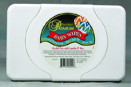 Donovan Industries Dawn Mist Baby Wipe Tub Aloe Unscented 40 Count - BWU4296