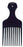 Donovan Industries Dawn Mist Hair Pick 2-1/4 Inch Black Plastic - 567