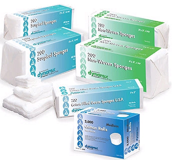 Dynarex Dynarex Gauze Sponge Cotton 12-Ply 3 X 3 Inch Square NonSterile - 3233