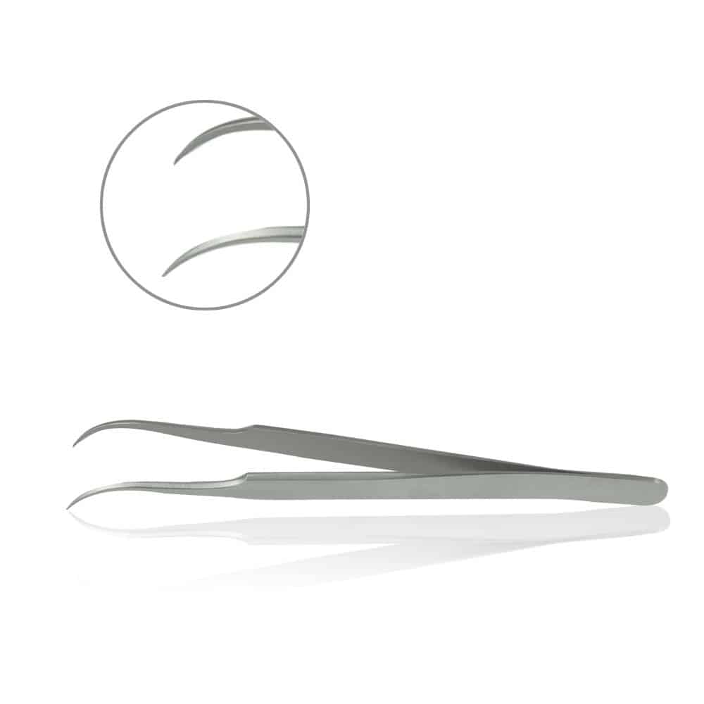 Mopec Forceps, Delicate Tissue, Curved Tip