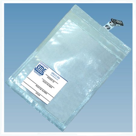 Electro Medical - Telemetry Pouch 7 L X 5 W Inch, Clear Front With White Polyester Back, With Zip Clip, Label Telemetry Unit - 3-P