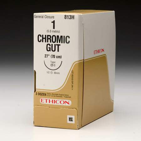 J & J Healthcare Systems - Suture without Needle Chromic Gut Absorbable Size 2 54 Inch Suture - S116H