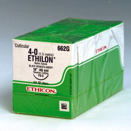 J & J Healthcare Systems Ethilon Suture without Needle Monofilament Nylon Nonabsorbable Size 0 60 Inch Suture - D4734