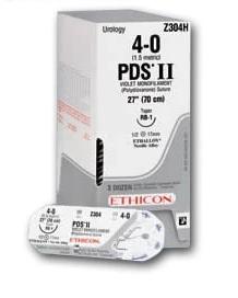 J & J Healthcare Systems PDS II Suture with Needle Absorbable Uncoated Violet Suture Monofilament Polydioxanone Size 1 27 Inch Suture 1-Needle 26 mm Length 1/2 Circle Taper Point Needle - D9682