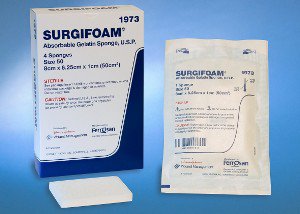 J & J Healthcare Systems Surgifoam Hydrogel Dressing 2 cm X 6 cm X 7 mm Sterile - 1972