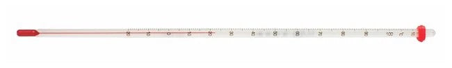 Fisherbrand - Liquid-in-Glass Thermometer Fahrenheit -40° to +120°F Total Immersion Free-standing Does Not Require Power - 13201656