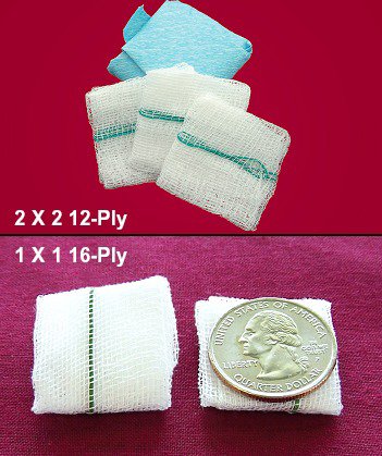Fabco ORS - USP Type VII X-Ray Detectable Gauze Sponge Gauze 12-Ply 2 X 2 Inch Square Sterile - 34440210