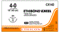 Ethibond - Suture with Needle Nonabsorbable Coated Green Suture Braided Polyester Size 4 - 0 18 Inch Suture 1-Needle 26 mm Length 1/2 Circle Taper Point Needle - CX14D