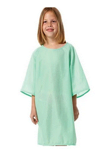 Fashion Seal Uniforms Patient Exam Gown Large Pediatric NonSterile Green - 5672 L