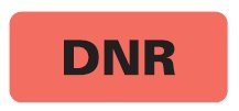 First Healthcare Products Med-Alert Pre-Printed Label Instructional Label DNR Fluorescent Red 15/16 X 2-1/4 Inch - 50722