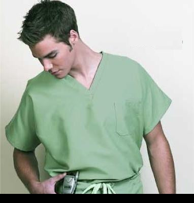 Fashion Seal Uniforms Scrub Shirt Medium Navy Blue 1 Pocket Extra Long Cap Sleeves Unisex - 78744-