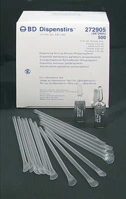 BD Dispenstirs - Dispensing / Stirring Device 0.05 mL For 18mm Circle RPR Card Tests - L4972905